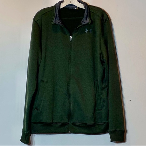 EUC Under Armour Storm Dark‎ Green and Gray Loose Zip Front Jacket - Picture 1 of 6